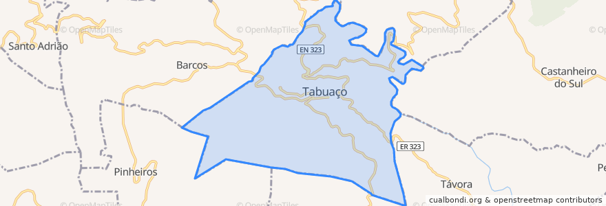 Mapa de ubicacion de Tabuaço.