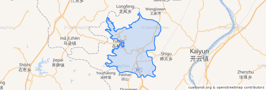 Mapa de ubicacion de 南岳.