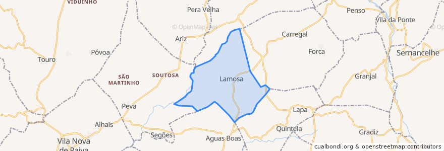 Mapa de ubicacion de Lamosa.