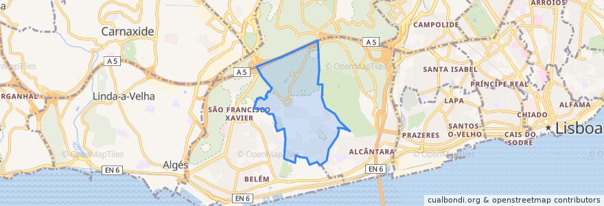 Mapa de ubicacion de Ajuda.