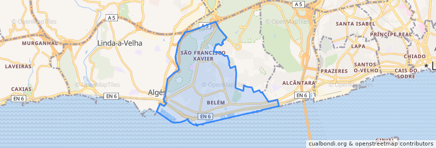 Mapa de ubicacion de Belém.