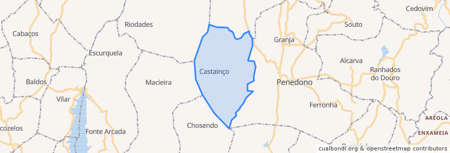 Mapa de ubicacion de Castainço.