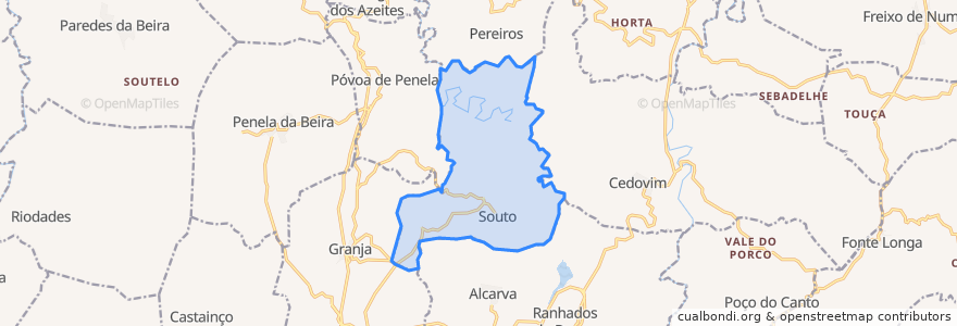 Mapa de ubicacion de Souto.