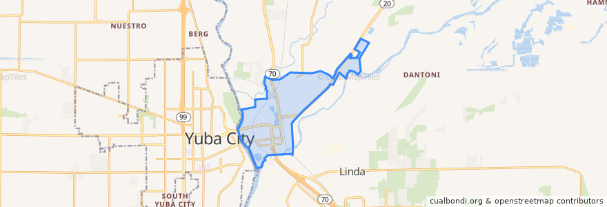 Mapa de ubicacion de Marysville.