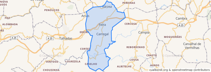 Mapa de ubicacion de Destriz e Reigoso.