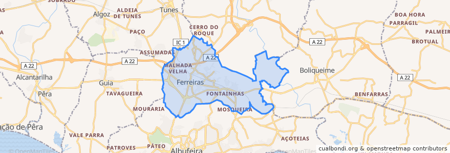 Mapa de ubicacion de Ferreiras.