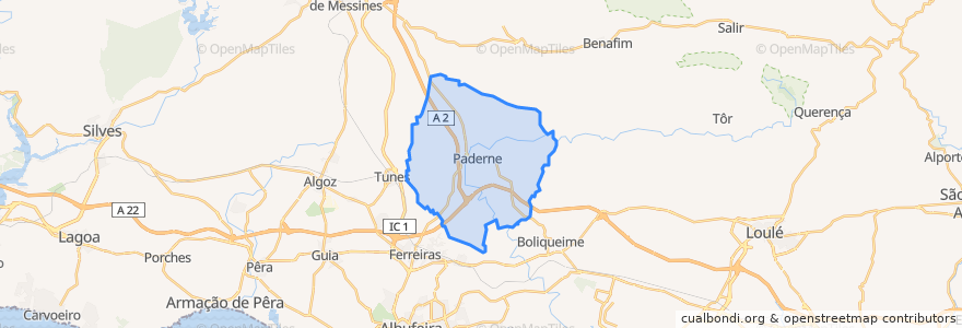 Mapa de ubicacion de Paderne.