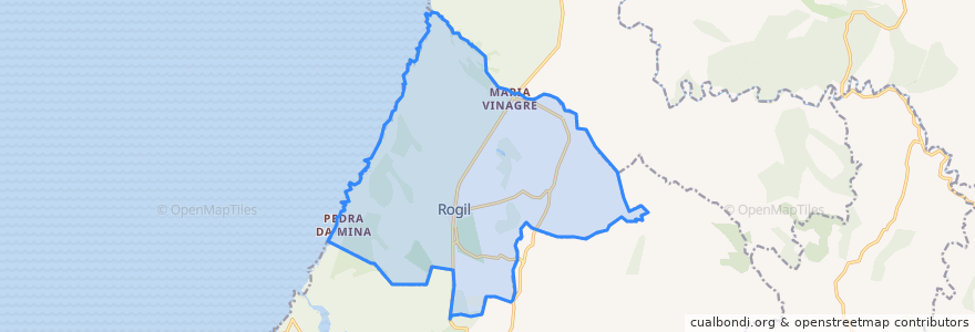 Mapa de ubicacion de Rogil.