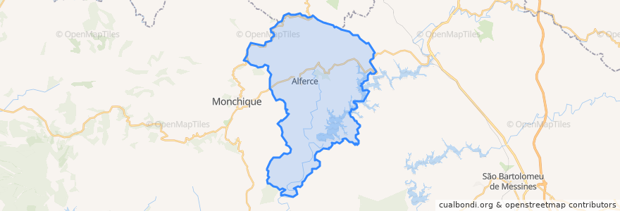 Mapa de ubicacion de Alferce.