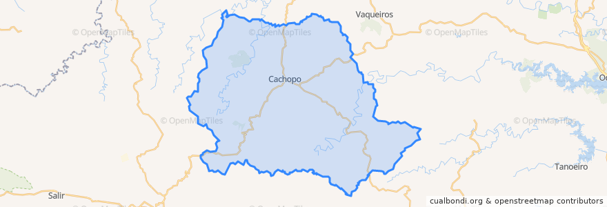 Mapa de ubicacion de Cachopo.