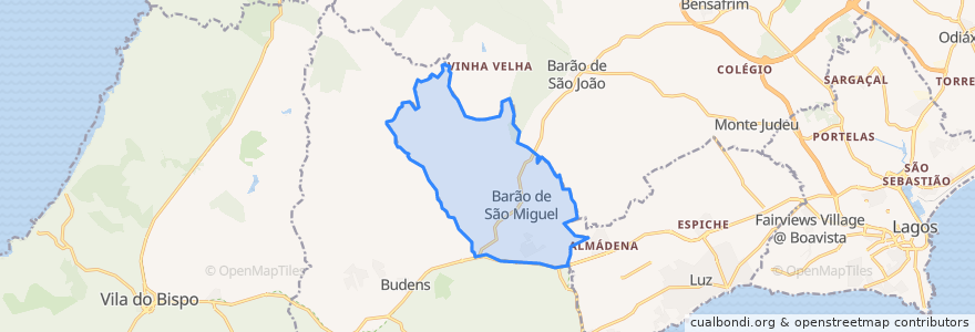 Mapa de ubicacion de Barão de São Miguel.