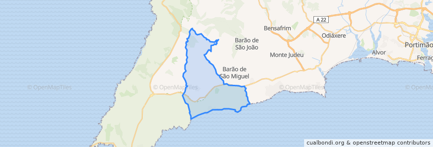 Mapa de ubicacion de Budens.