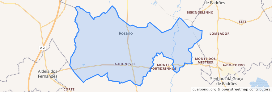 Mapa de ubicacion de Rosário.