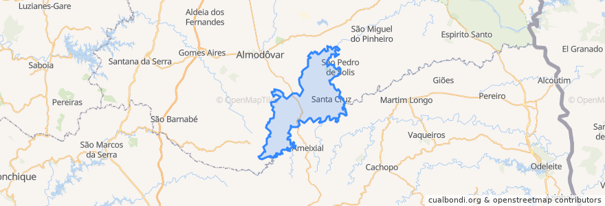 Mapa de ubicacion de Santa Cruz.