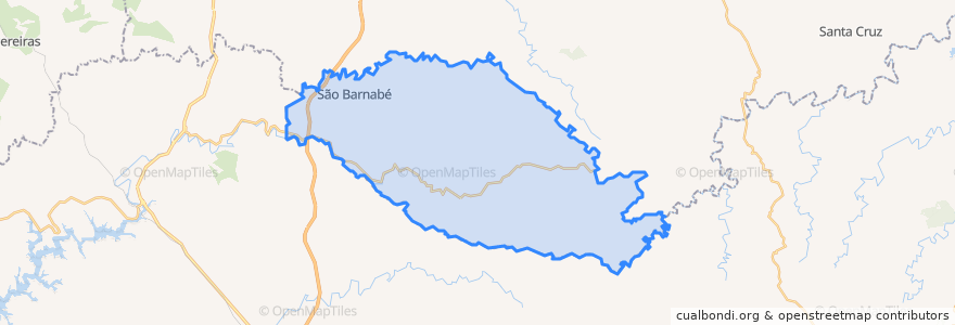 Mapa de ubicacion de São Barnabé.