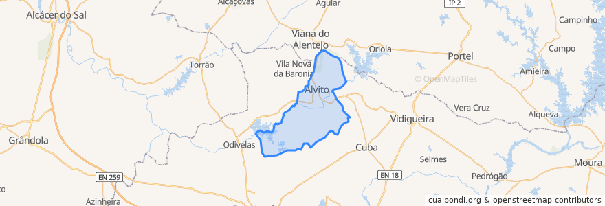 Mapa de ubicacion de Alvito.