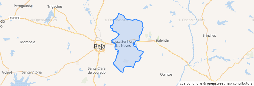 Mapa de ubicacion de Nossa Senhora das Neves.