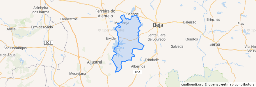 Mapa de ubicacion de Santa Vitória e Mombeja.