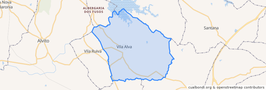 Mapa de ubicacion de Vila Alva.