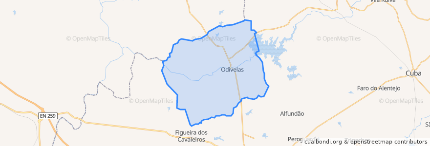 Mapa de ubicacion de Odivelas.