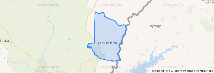 Mapa de ubicacion de Corte do Pinto.