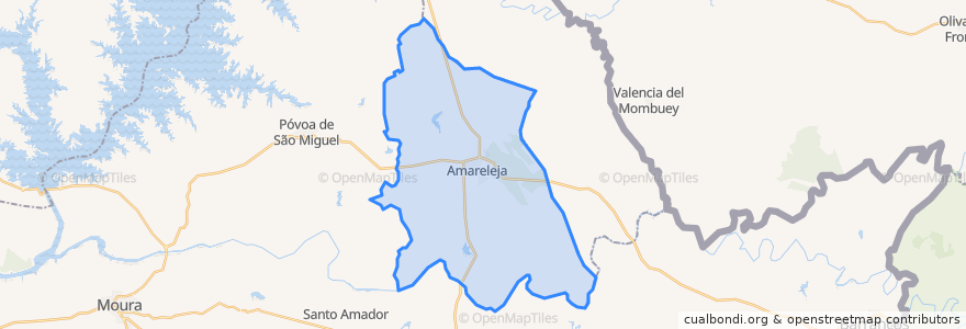 Mapa de ubicacion de Amareleja.