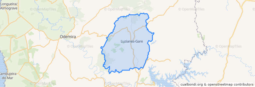 Mapa de ubicacion de Luzianes-Gare.