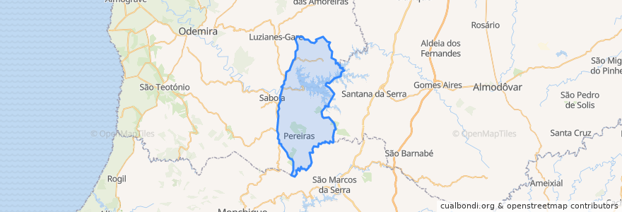 Mapa de ubicacion de Santa Clara-a-Velha.