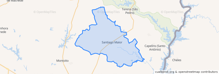 Mapa de ubicacion de Santiago Maior.