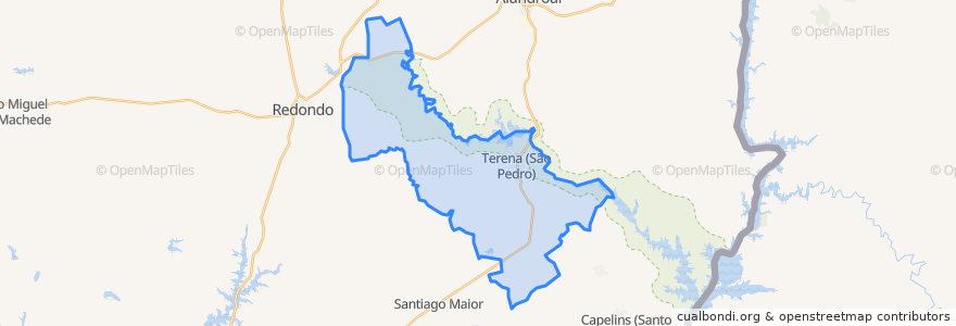 Mapa de ubicacion de Terena (São Pedro).