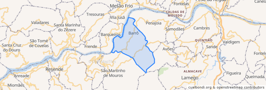 Mapa de ubicacion de Barrô.