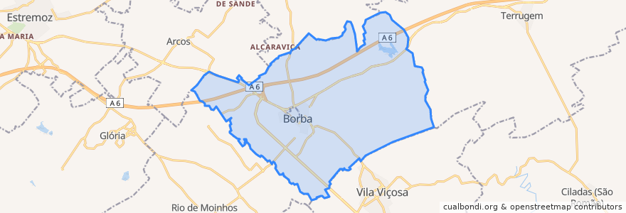 Mapa de ubicacion de Borba (Matriz).