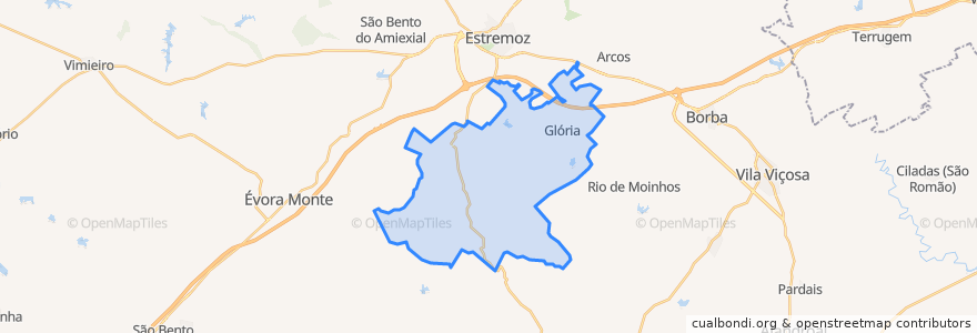 Mapa de ubicacion de Glória.