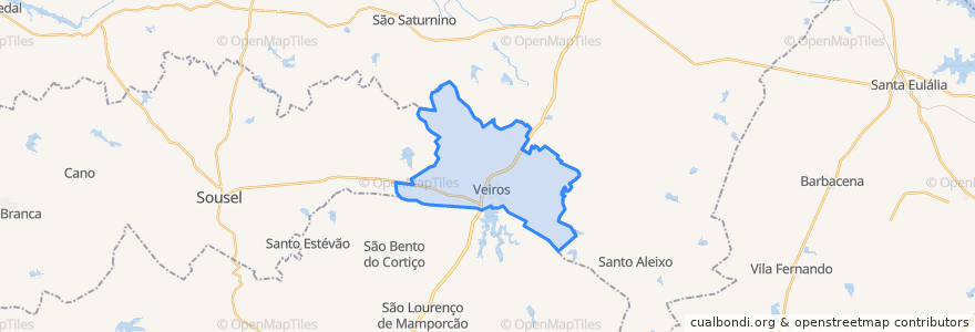 Mapa de ubicacion de Veiros.