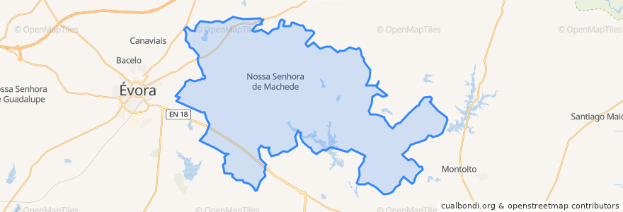 Mapa de ubicacion de Nossa Senhora de Machede.