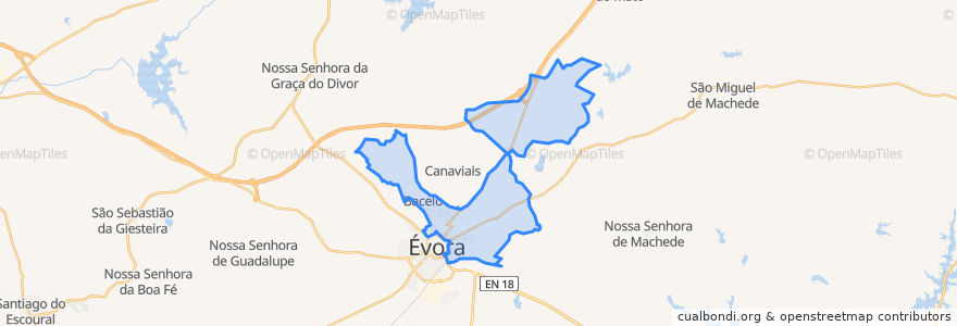 Mapa de ubicacion de Bacelo e Senhora da Saúde.