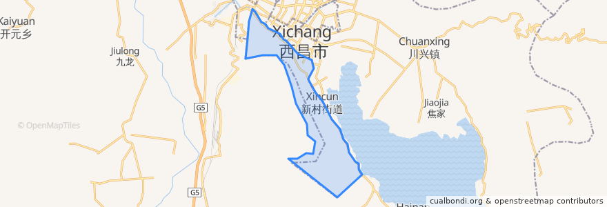 Mapa de ubicacion de 新村街道.