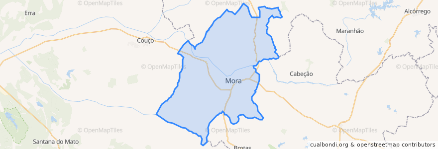 Mapa de ubicacion de Mora.