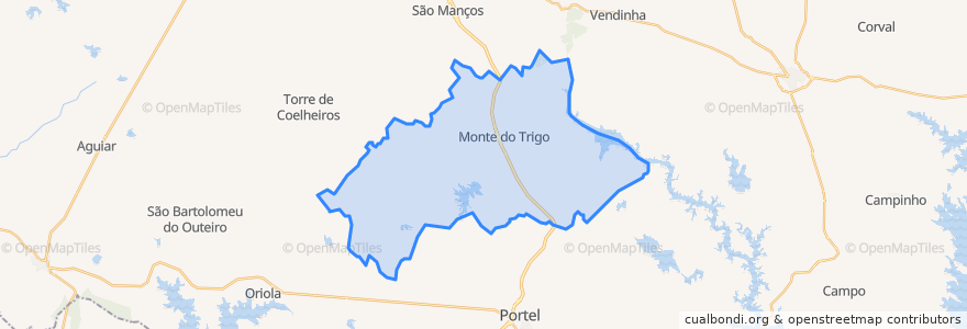 Mapa de ubicacion de Monte do Trigo.