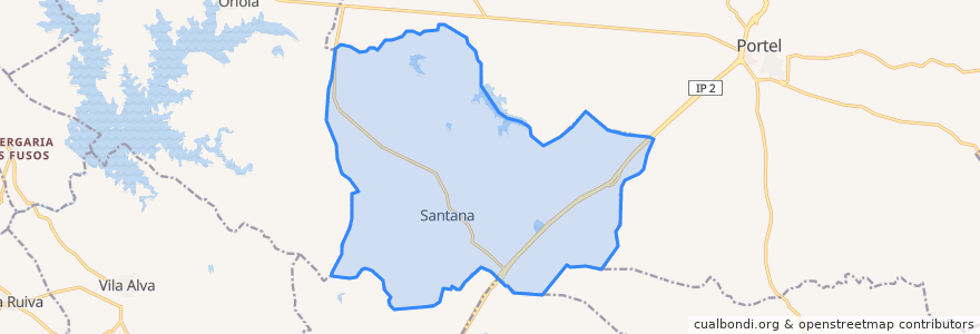 Mapa de ubicacion de Santana.