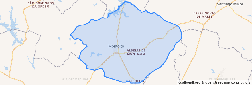 Mapa de ubicacion de Montoito.