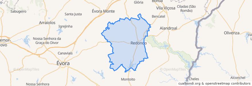 Mapa de ubicacion de Redondo.