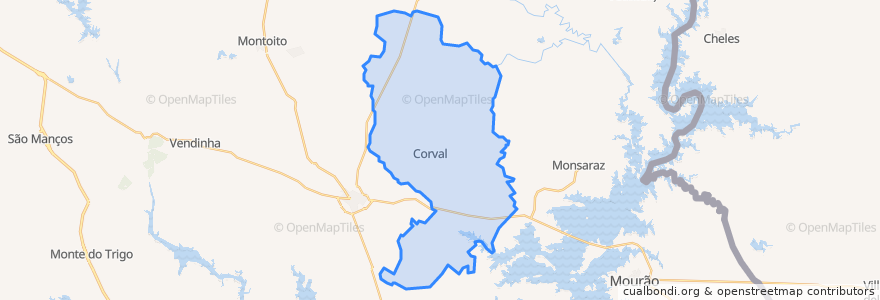 Mapa de ubicacion de Corval.