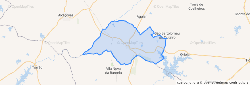 Mapa de ubicacion de Viana do Alentejo.