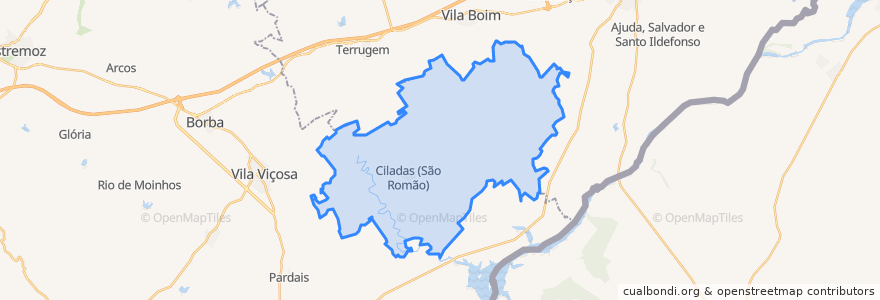 Mapa de ubicacion de Ciladas.