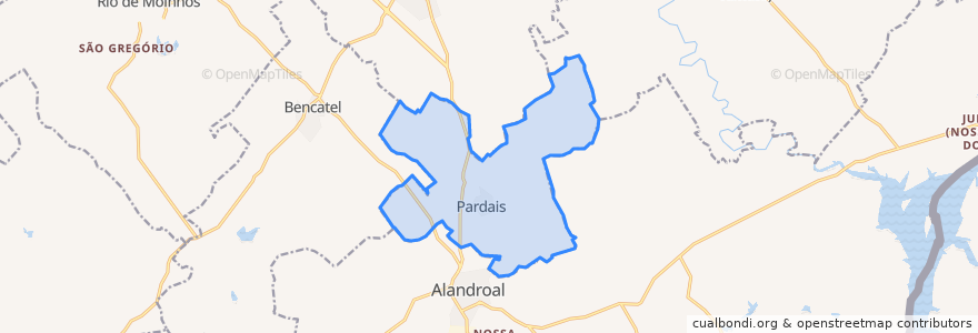 Mapa de ubicacion de Pardais.