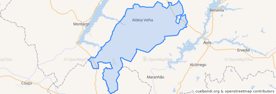 Mapa de ubicacion de Aldeia Velha.