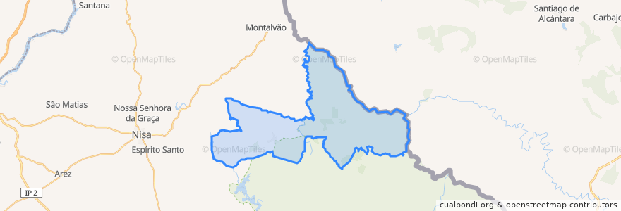 Mapa de ubicacion de Nossa Senhora da Graça de Póvoa e Meadas.