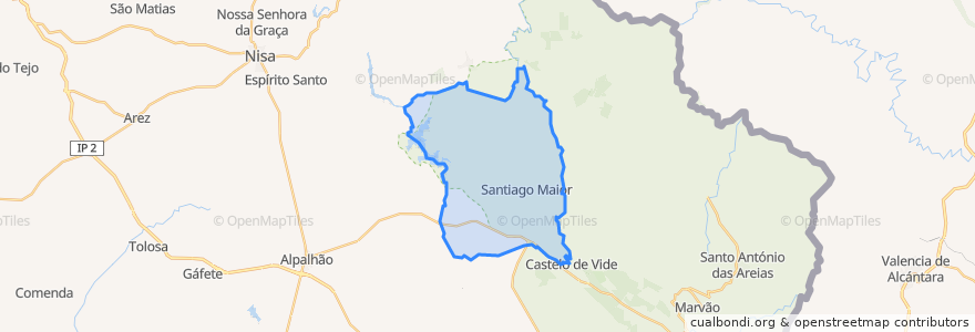 Mapa de ubicacion de Santiago Maior.