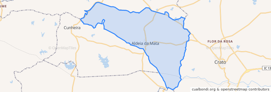 Mapa de ubicacion de Aldeia da Mata.